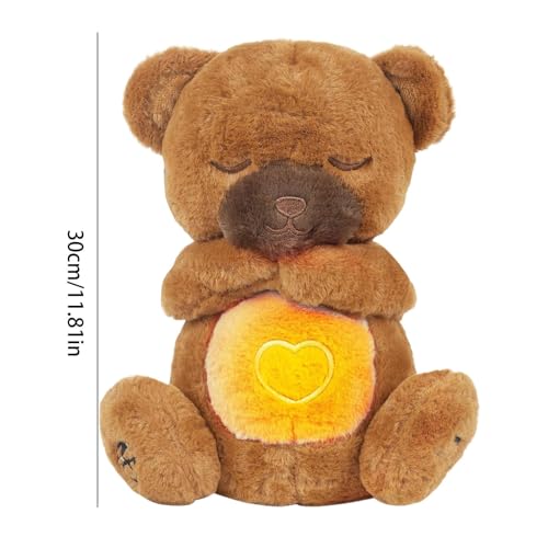 Soothing Plush Toy, Breathing Sleep Doll, Calming Music Stuffed Animal, Skin-Friendly Comforting for Children, Babies, Boys, Girls, Friends, Family, 11.81 Inches, 265g, Velvet - Image 3