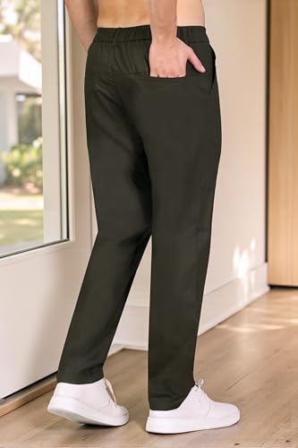 Image of RynoGear Linen Cotton Blend Casual Pants for Men || Trousers for Man || Pants for Man