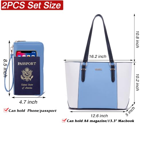 Purses for Women Satchel Tote Handbags Wallet 2pcs Set Work Shoulder Bag - image 2