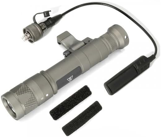 M640V Mini Scout Torch Light，560 Lumens Tactical LED Whitelight Flashlight，with Pressure Switch (Momentary Modes) & Replaceable Rotating Base (Constant Modes)，For 20MM Rail And M & K System (DE)