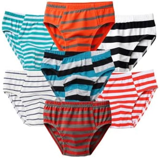 JSR Boys Cotton Briefs Pack of 7 | Kids Underwear Boys Innerwear | Soft Breathable Cotton Underpants with Elastic Waistban...