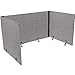 Lumeah Surface Mount Desktop Divider, 26.5-inch H x 78-inch W, Gray Polyester (LU.AD.48.30.1.G) (LUAD48301G)