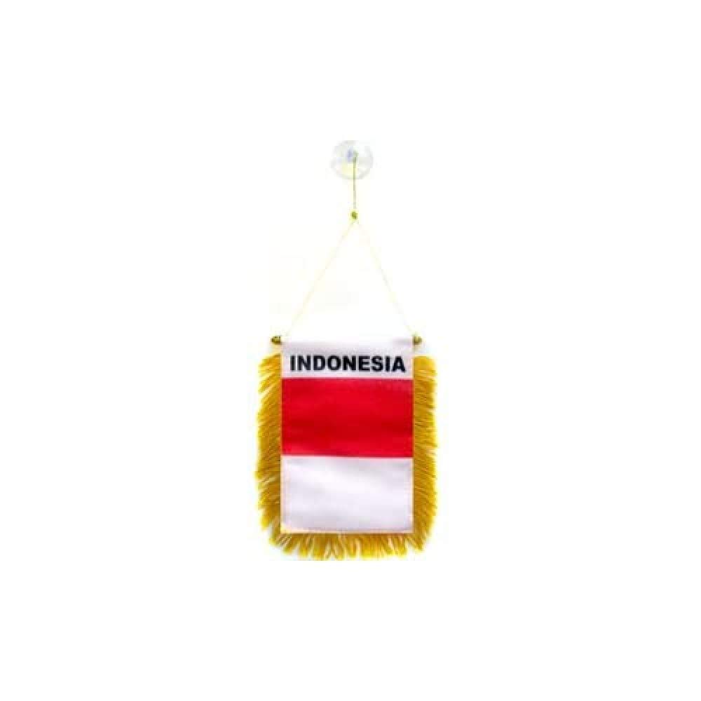 AZ FLAG Indonesia Pennant 4x6 in 100D Polyester Suction Cup