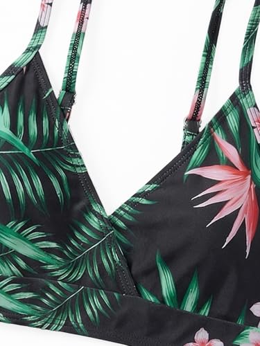 Image of SHEKINI Girls Bikini Set with Skirt 3-Piece Swimwear Floral Print Swimsuit