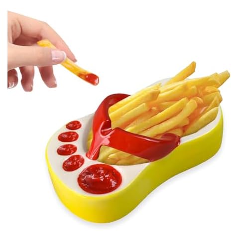 AMZWISH Ceramic Flip Flops Snack Plate Cover