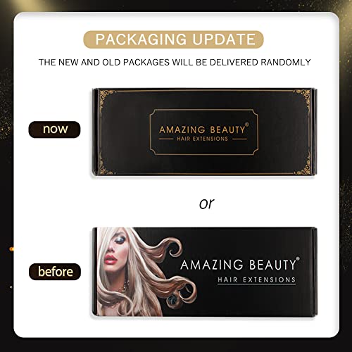 Abh Amazingbeauty Hair High Ponytail Extension For Women, Remy Human Hair, Wrap In Easy To Use, Chestnut Brown With Dirty Blonde Highlights P6-12 Color, 80 Gram,16 Inch #TOP1
