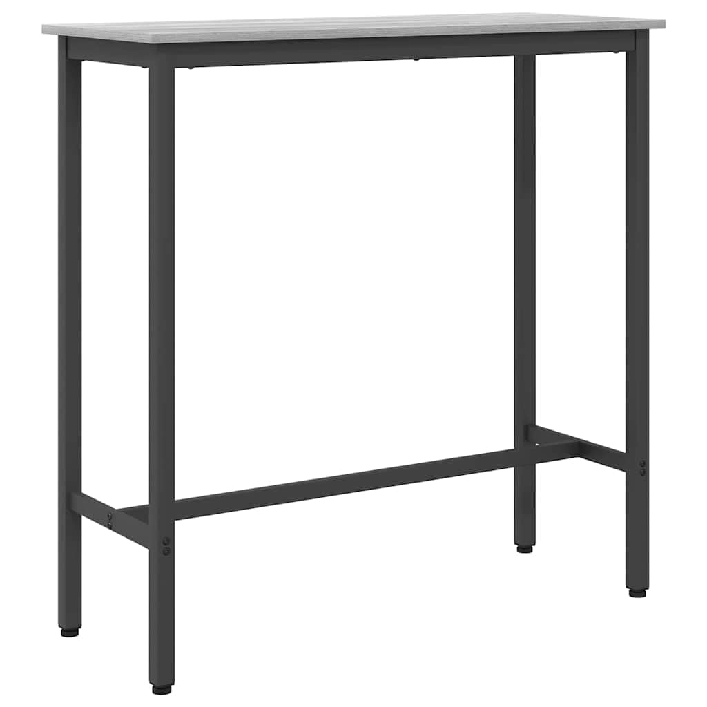 Escritorio regulable en altura 100 x 50 x 90 cm en Sonoma gris con patas ajustables y marco de acero, mesa de trabajo regulable en altura