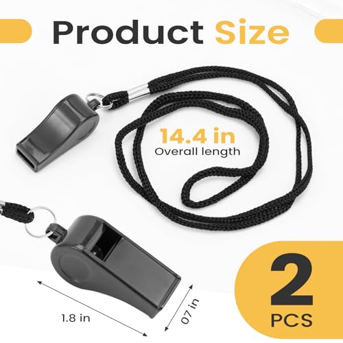 2PCS Sports Whistles with Lanyard, Loud Crisp Sound Whistle Ideal for Coaches, Referees, Officials,Outdoor Enthusiasts, and Family Emergencies. - Image 3