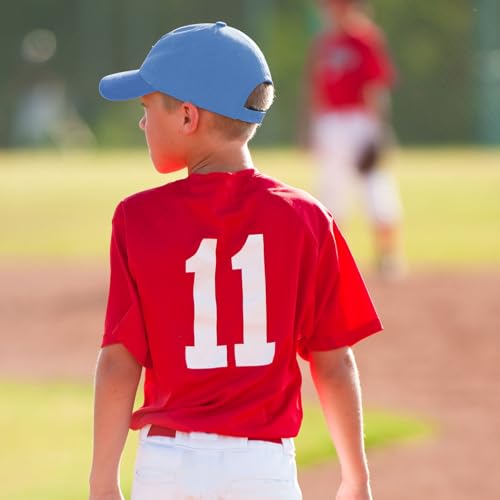 Image of Shyyween Kids Baseball Caps Youth Adjustable Plain Baseball Hats Cotton Blank Hats Bulk for Girls Boys Sport Team