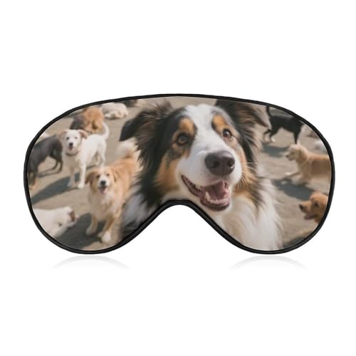 Máscara para dormir de lado. No se admiten perros en la isla. Protección para los ojos para viajes, vuelos y trabajo.