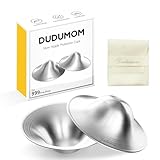 Dudumom The Original Silver Nursing Cups - Pure 999 Silver Nipple Cover for Breastfeeding, Nipple Shields for Breastfeeding Essential, Nipple Guards for Sore Nipple Relief, Regular Size
