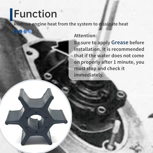 Image of Water Pump Repair Kit for Suzuki DT8C & DT9.9C 2-Stroke Outboards (1988-1997) | Replaces OEM 17400-92D01, 17400-92D00 | Includes Impeller & Gaskets