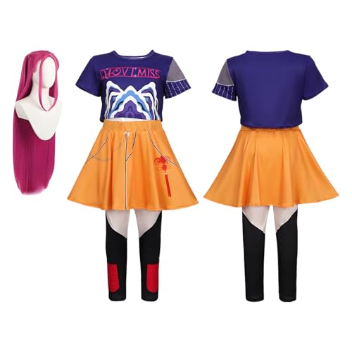 Runkoyea Disfraz De Pop Hunters Con Peluca Para Niñas Disfraz De Anime Hunters,...