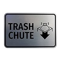 Classic Framed Trash Chute Sign (Blue) - Large : Amazon.ca: Home