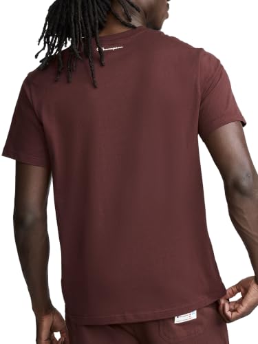 Image of Champion Men's Graphic Short Sleeve T-Shirt, Standard Fit, Classic Script Logo, Midweight 100% Cotton