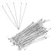Ball Pins for Jewelry Making – 100 Pcs 70mm Long Stainless Steel Hypoallergenic Headpins, 24 Gauge Silver Plated Wire Findings for Beads, Earrings, Necklaces, DIY Crafts