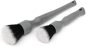 TriGrip Ultra-Soft Detailing Brush Set - Scratch-Free Cleaning for Exterior, Interior Panels, Emblems, Badges, Gauges, Infotainment Screen - Grey