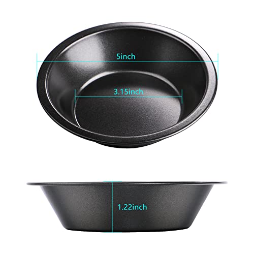 doesnotapply 6 Pack Mini Pie Dishes Quiche Pie Tart Tins Individual Round Pie Tins Non-Stick Coating Quiche Baking Moulds for Baking (12.7x8x3cm) - Image 3