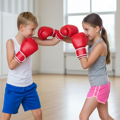 Guantes de boxeo para jóvenes de 4 a 10 años aptos para muay thai y saco 6