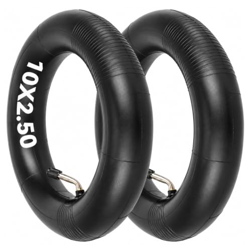 Satgoo 10 Pulgadas Cámara de Aire Patinete Eléctrico 10x2,50, 2MM Engrosada, 45° Válvula de Curvatura, 60/70-6,5 Neumático Cámara de Aire para Ninebot MAX G30 G30P G30LP/Kugoo M4 M4Pro/Soflow So4 Pro