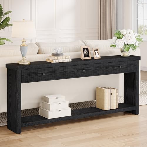 Tribesigns 70.9 inch Sofa Console Table with 3 Drawers, Extra