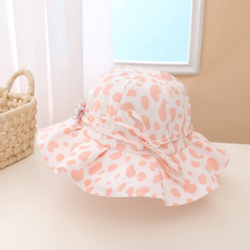 Sonnenhut für Mädchen, Leopardenmuster, Kinder-Eimerhut, Baumwollmütze, Jungenmütze, Kleinkinder- und Baby-Fischerhut (Farbe: Argento, Größe: 48–52 cm) (3er-Pack)