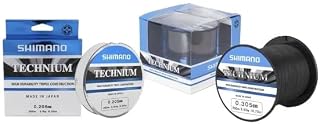 Shimano Technium A Mono 300m 0.285mm 7.5kg Gris caña de Pesca para señuelos Ligeros con Rendimiento equilibrado