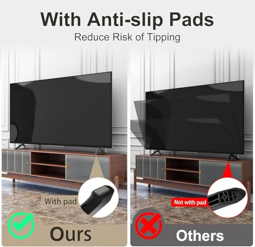 TV Base Stand for Samsung TV Legs Replacement Only for UN50TU7000FXZA UN55TU7000FXZA UN58TU7000FXZA UN50TU7000 UN55TU7000 Not Universal TV Legs for Samsung with Remote Holder Only for Model We List