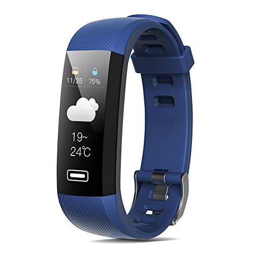 Pulsera Actividad, Activity Fitness Tracker Impermeabl Schermo a Colori con Pulsómetro, Blood Pressure, Sueño,Podómetro,Pulsera Deporte para Niños Mujeres Hombres