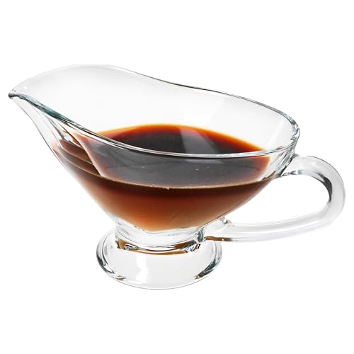 MamboCat Sauciere Gourmet aus Glas I 310 ml I transparent I Servierkanne I Zeitloses Design I Saucenschüssel I Soßenschale I Kochzubehör