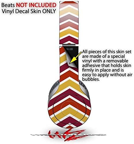 Skin Decal Wrap Works with Original Beats Solo HD Headphones Zig Zag Yellow Burgundy Orange Skin Only (Headphones NOT Included)