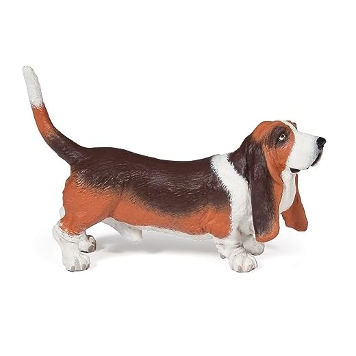 Papo -Figuras pintadas a Mano -Perros, Gatos y Cats-Basset hound-54012-Coleccionable -para Niños y Niñas de 3 Años o Más