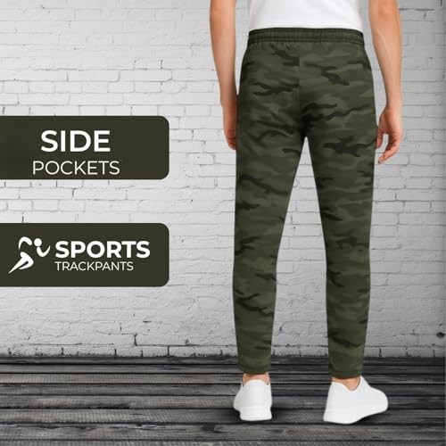 Image of Men's Spandex Polyester Track Pants | Stretchable Dry-Fit Activewear Bottoms for Gym, Running, Training & Sports | Lightweight Elastic Waist Straight Fit Trackpant for Men