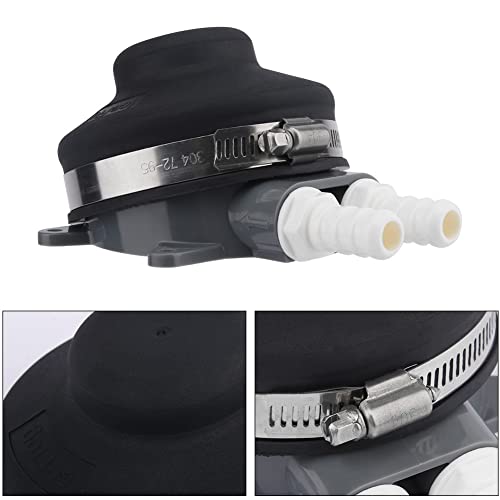 Fußpumpe, Marine Fußwasserpumpe Handbuch Wasserpumpe für Boote Waschbecken RV Toilette Marine Foot Press selbstprimierende Yachtzubehör(COLOR:Schwarz)