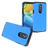 Z-GEN - for LG Stylo 5 (2019), Stylo 5X, Stylo5+ Plus, LM-Q720, LM-L722DL - Rubberized Hybrid Phone Case - AH2 Blue