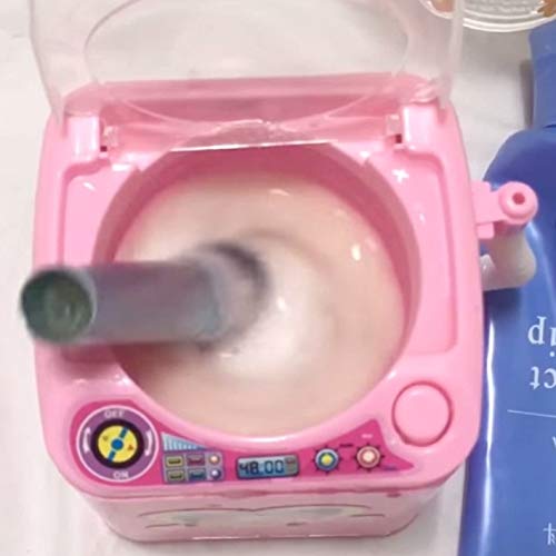 Muellery Makeup Brush Cleaner Device Automatic Cleaning Washing Machine Mini Toy (1pcs, Pink)