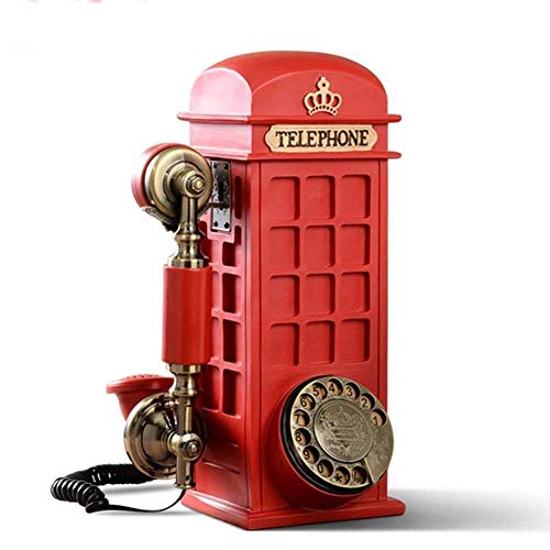 Telefon Telefon / Festnetz Feste Retro Festnetz Telefon Kabelgebundene Qualität Harz Material Mit Knöpfen Und Zifferblättern Zwei Arten Rot,
