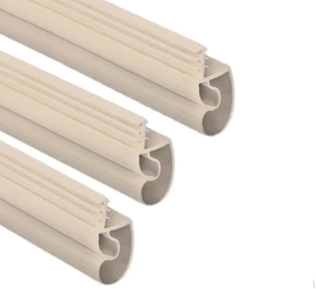 81" High Reach Compression Weatherstrip Set (3-Piece Kit) - Thermoplastic Rubber (TPE), Weather Stripping for Wood or Fiberglass Doors. Fits Door jambs with Standard 1/8" kerf or Slot (White)
