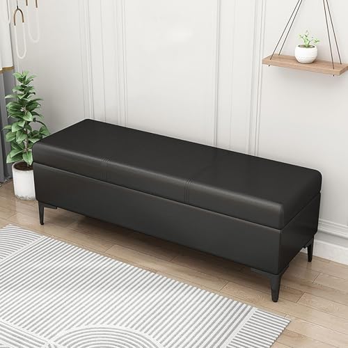 IYUESQ Banco de Almacenamiento de Piel sintética, tapizado, para cabecera de Cama, otomana de Entrada con Espacio de Almacenamiento para Dormitorio y Sala de Estar. Soporta 150 kg (100 x