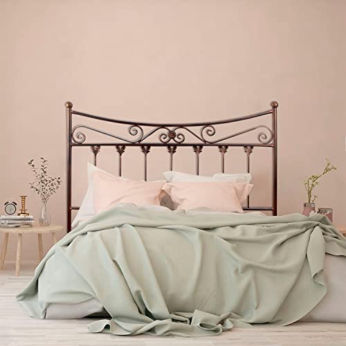 El Herrero Cabecero de Forja Córdoba | Cabezal para Cama de Matrimonio e Individual | Producto Artesanal, Hecho en España Negro con Pátina Cobre, para Cama de 150 (157cm)
