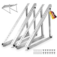 GLIESE Solarmodul Halterung 114 cm (2er-Set),Solarpanel Halterung,Balkonkraftwerk Halterung,Verstellbarer Winkel Von 0° bis 90°,Aluminium Halterungen Flachdach für 100 W-600 W, 0% MwSt.