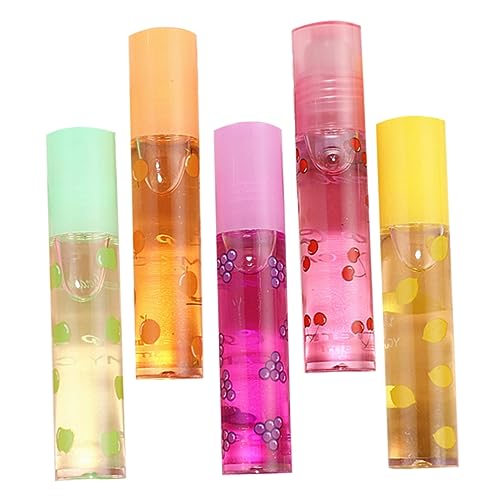 Healeved 5Piezas Hidratante con Labial Portátil y Transparente para Tipos