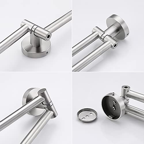 Kes Kitchen Swivel Towel Bar 9-Inch Swing Out Towel Rack Double Towel Bar 2-Arm Wall Mounted Sus 304 Stainless Steel Brushed Finish, A2106S23-2 #TOP7