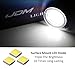 iJDMTOY White LED Under Side Mirror Puddle Lights Compatible With Ford F150 Raptor Edge Explorer Flex, Lincoln Navigator Mark LT MKX etc. (Powered by 18 pcs White SMD LED Lights)