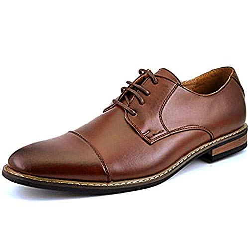 Bruno Marc Moda Italy Prince Men's Classic Modern Oxford Lace Dress Shoes 9 Dark Brown
