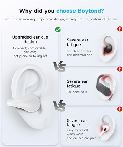 Image of Boytond Bluetooth Headphones, Comfortable, Clear Calls