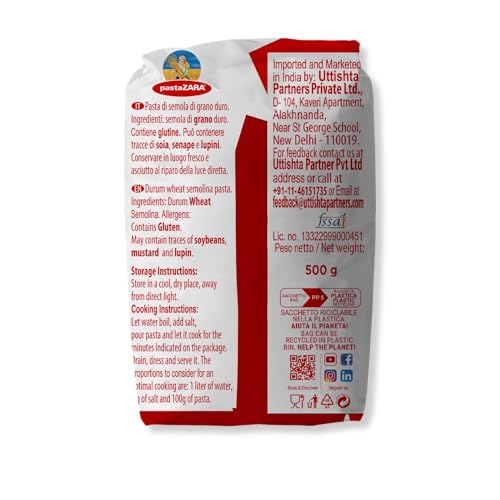 Image of Pasta Zara Chifferi Rigate Pasta - Authentic Italian Elbow-Shaped Pasta, Made with Durum Wheat Semolina, Non-GMO, Perfect for Macaroni, Soups & Bakes - 500g - Product of Italy
