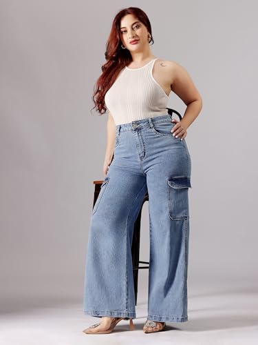 Image of Miss Chase A+ Women's Bootcut High Rise Regular-Length Stretchable Denim Shaping Jeans