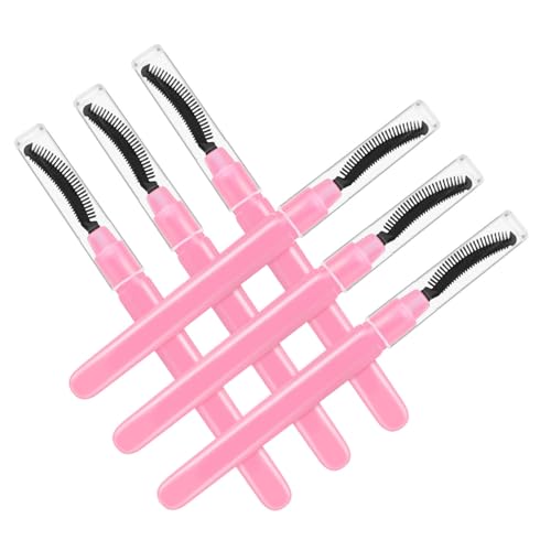 TOVINANNA 6pc Silicone Lash Brush Set Eyelash Applicators Comb Brow Brush for Travel Home