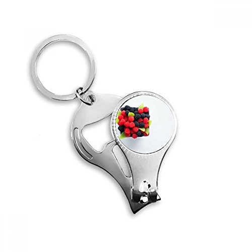 BeatChong Temperate Red Fruits Picture Photograph Key Chain Ring Toe Nail Clipper Cutter Scissor Tool Kit Bottle Opener Gift Red